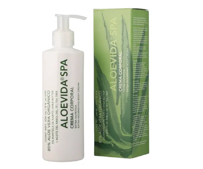 Aloe Vera Crema Corporal Nutritiva 80% 236 ml. Pza