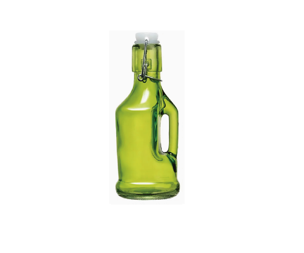 Botella de Cristal Verde. Pza                